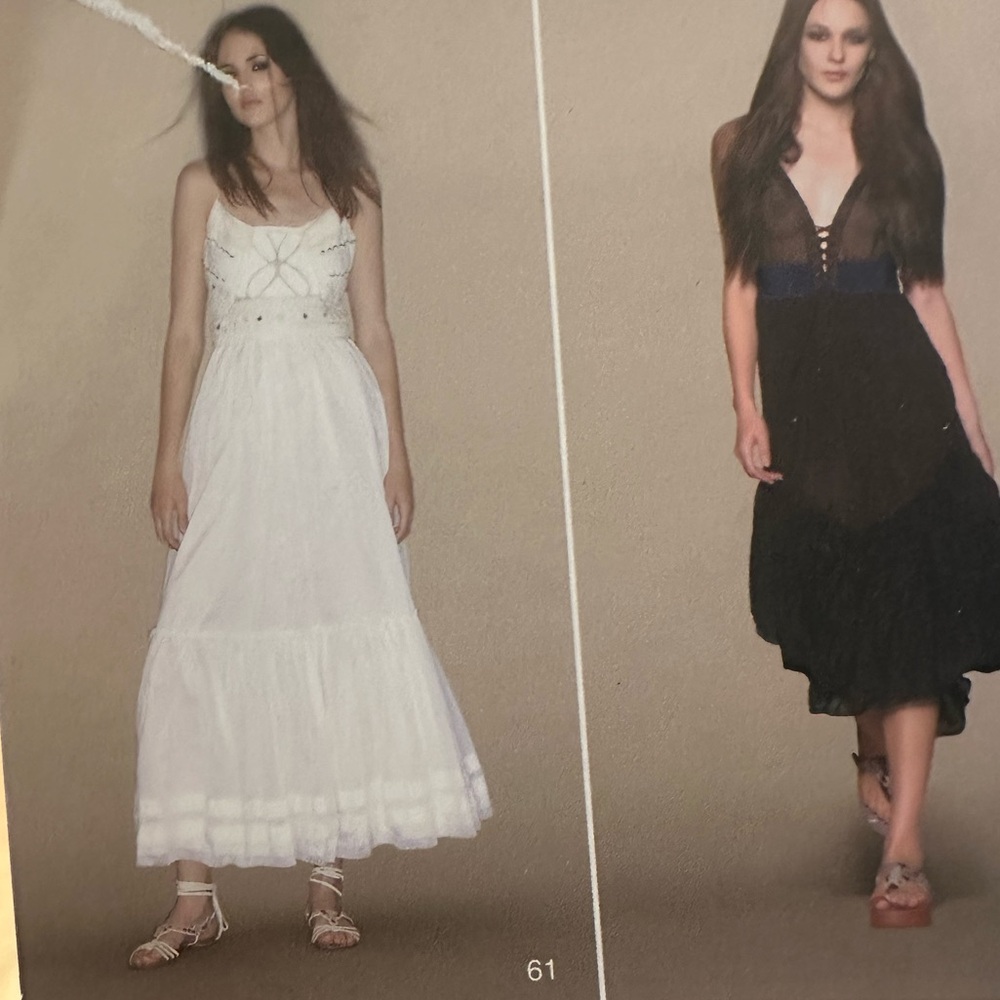 VINTAGE Alberta Ferretti Long White Maxi Sun Dress NWT